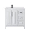 Custom image for White with Matte Black Trim / White Cultured Marble / No Mirror