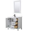 Custom image for White with Matte Black Trim / White Quartz / 24