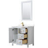 Custom image for White with Brushed Gold Trim / Carrara Cultured Marble / 24