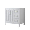 Custom image for White with Brushed Gold Trim / No Mirror