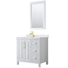 Custom image for White with Brushed Gold Trim / Giotto Quartz / 24