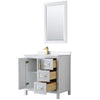 Custom image for White with Brushed Gold Trim / White Cultured Marble / 24