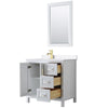 Custom image for White with Brushed Gold Trim / White Quartz / 24