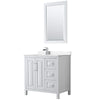 Custom image for White with Polished Chrome Trim / Carrara Cultured Marble / 24