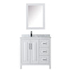 Custom image for White with Polished Chrome Trim / White Carrara Marble / Medicine Cabinet