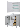 Custom image for White with Polished Chrome Trim / White Carrara Marble / Medicine Cabinet