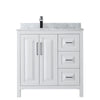Custom image for White with Polished Chrome Trim / White Carrara Marble / No Mirror