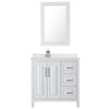 Custom image for White with Polished Chrome Trim / White Cultured Marble / 24