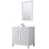Custom image for White with Polished Chrome Trim / White Cultured Marble / 24