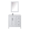 Custom image for White with Polished Chrome Trim / White Cultured Marble / Medicine Cabinet