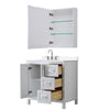 Custom image for White with Polished Chrome Trim / White Cultured Marble / Medicine Cabinet