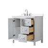Custom image for White with Polished Chrome Trim / White Cultured Marble / No Mirror
