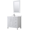 Custom image for White with Polished Chrome Trim / White Quartz / 24