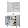 Custom image for White with Polished Chrome Trim / White Quartz / Medicine Cabinet