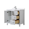 Custom image for White with Polished Chrome Trim / White Quartz / No Mirror