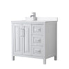 Custom image for White with Polished Chrome Trim / White Quartz / No Mirror