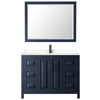 Custom image for Dark Blue with Matte Black Trim / Carrara Cultured Marble / 46