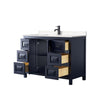 Custom image for Dark Blue with Matte Black Trim / Carrara Cultured Marble / No Mirror