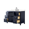 Custom image for Dark Blue with Matte Black Trim / Carrara Cultured Marble / No Mirror