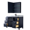 Custom image for Dark Blue with Matte Black Trim / White Carrara Marble / Medicine Cabinet