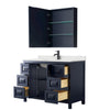 Custom image for Dark Blue with Matte Black Trim / Giotto Quartz / Medicine Cabinet