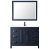 Custom image for Dark Blue with Matte Black Trim / White Cultured Marble / 46