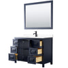 Custom image for Dark Blue with Matte Black Trim / White Cultured Marble / 46