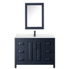 Custom image for Dark Blue with Matte Black Trim / White Quartz / Medicine Cabinet