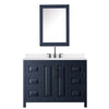 Custom image for Dark Blue with Matte Black Trim / White Quartz / Medicine Cabinet