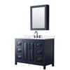 Custom image for Dark Blue with Matte Black Trim / White Quartz / Medicine Cabinet