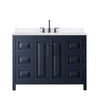 Custom image for Dark Blue with Matte Black Trim / White Quartz / No Mirror