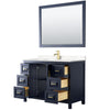 Custom image for Dark Blue with Brushed Gold Trim / Carrara Cultured Marble / 46
