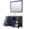 Custom image for Dark Blue with Brushed Gold Trim / White Quartz / 46