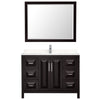 Custom image for Dark Espresso with Polished Chrome Trim / Carrara Cultured Marble / 46