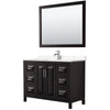 Custom image for Dark Espresso with Polished Chrome Trim / Carrara Cultured Marble / 46