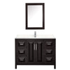 Custom image for Dark Espresso with Polished Chrome Trim / Carrara Cultured Marble / Medicine Cabinet