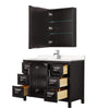Custom image for Dark Espresso with Polished Chrome Trim / Carrara Cultured Marble / Medicine Cabinet