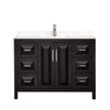 Custom image for Dark Espresso with Polished Chrome Trim / Carrara Cultured Marble / No Mirror