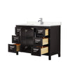 Custom image for Dark Espresso with Polished Chrome Trim / Carrara Cultured Marble / No Mirror