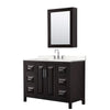 Custom image for Dark Espresso with Polished Chrome Trim / Carrara Cultured Marble / Medicine Cabinet