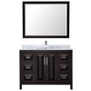 Custom image for Dark Espresso with Polished Chrome Trim / White Carrara Marble / 46