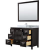 Custom image for Dark Espresso with Polished Chrome Trim / White Carrara Marble / 46