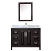 Custom image for Dark Espresso with Polished Chrome Trim / White Carrara Marble / Medicine Cabinet