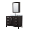 Custom image for Dark Espresso with Polished Chrome Trim / White Carrara Marble / Medicine Cabinet