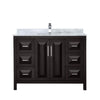 Custom image for Dark Espresso with Polished Chrome Trim / White Carrara Marble / No Mirror