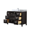 Custom image for Dark Espresso with Polished Chrome Trim / White Carrara Marble / No Mirror