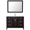 Custom image for Dark Espresso with Polished Chrome Trim / White Cultured Marble / 46