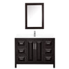 Custom image for Dark Espresso with Polished Chrome Trim / White Cultured Marble / Medicine Cabinet