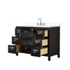Custom image for Dark Espresso with Polished Chrome Trim / White Cultured Marble / No Mirror