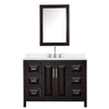 Custom image for Dark Espresso with Polished Chrome Trim / White Quartz / Medicine Cabinet